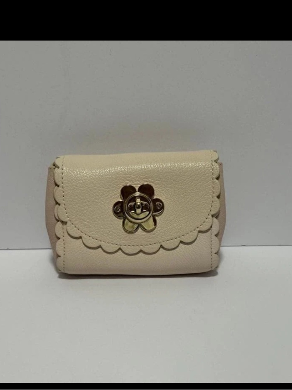Mulberry Cream Mini Bag with Scalloped Flap